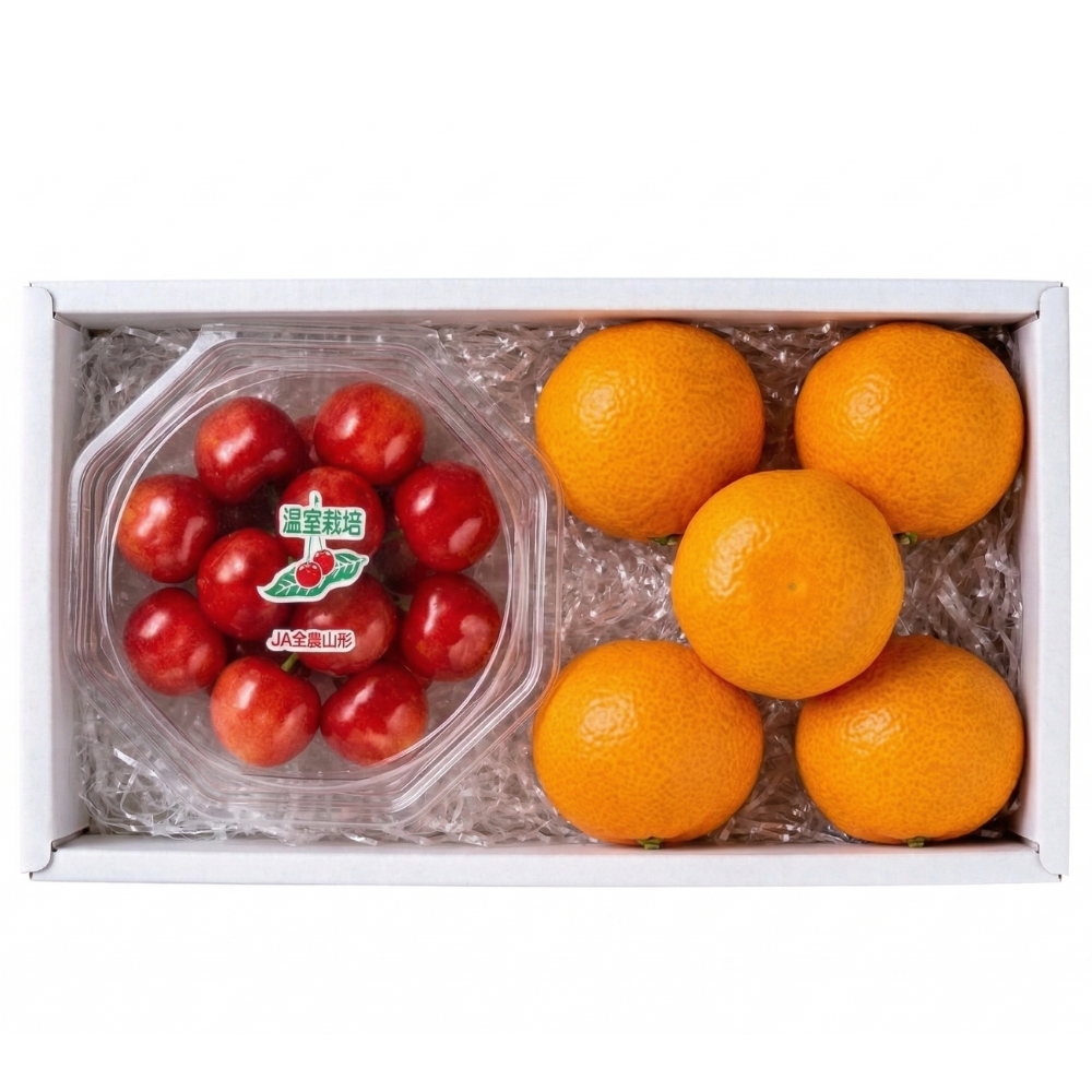 【母の日】佐藤錦とカラマンダリンのミニ贅沢セット