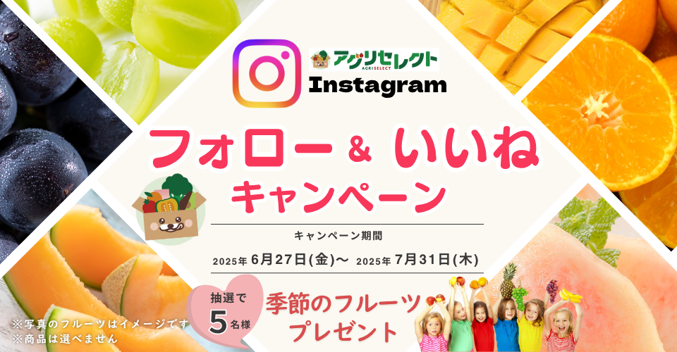 アグリセレクト 季節のフルーツが当たる！Instagramキャンペーン